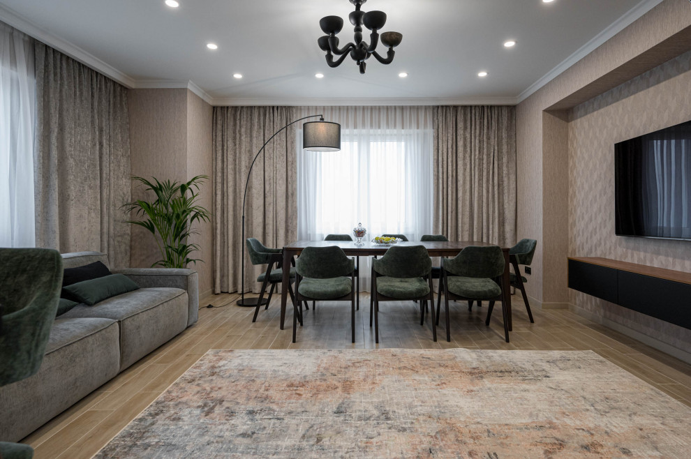 Гостиная-кухня. Визуализация & Реализация