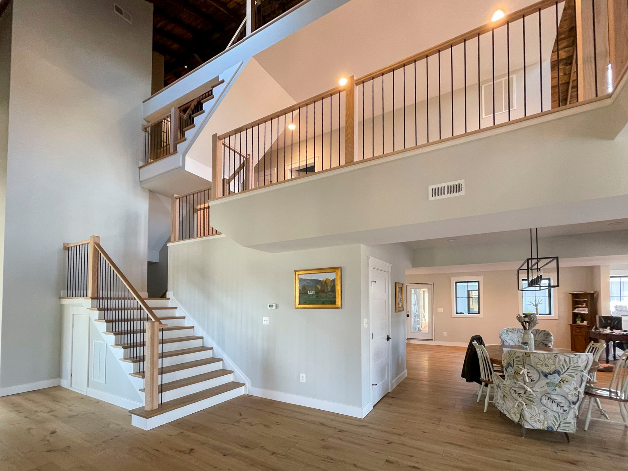 102_Straight-Freestanding Stairs/Landing in Barn Style Home, Leesburg VA 20175