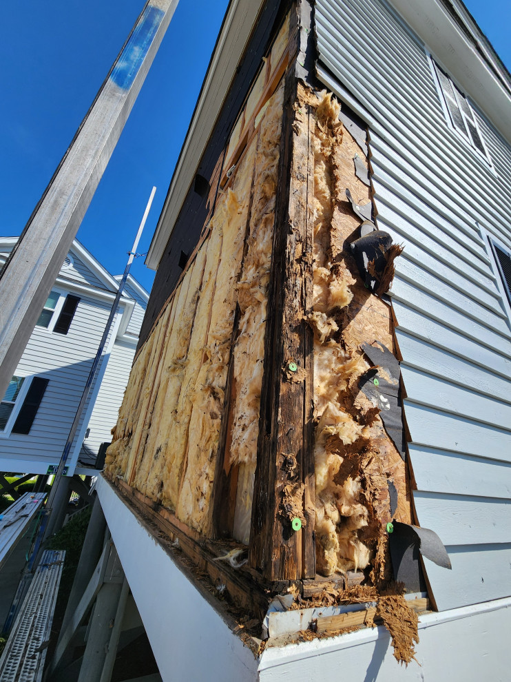 Exterior remodel / Windows / cider siding / paint