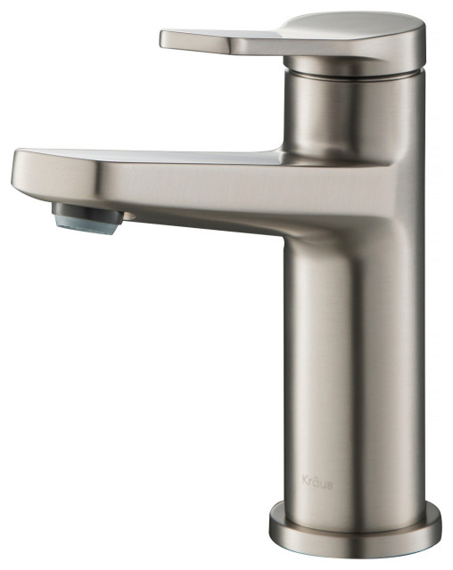 KRAUS Indy Single Handle Bathroom Faucet in Spot Free Stainless Steel