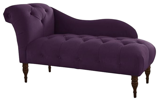 Skyline Furniture 8087espvlvabr Chaise Lounge Velvet Aubergine Skyline Furniture 8087espvlvabr Chaise Lounge Velvet Aubergine Traditional Indoor Chairs By Unbeatable Inc