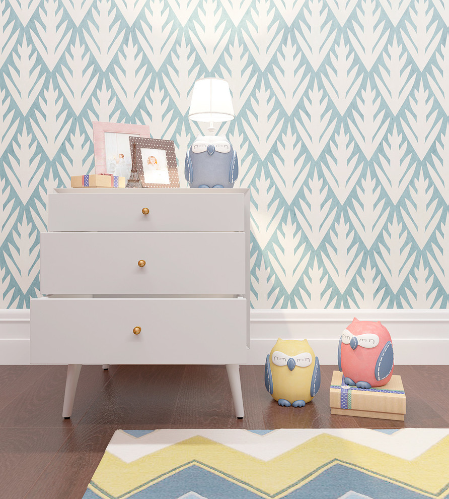 Floral Pattern Stencil for Kids Room Decor