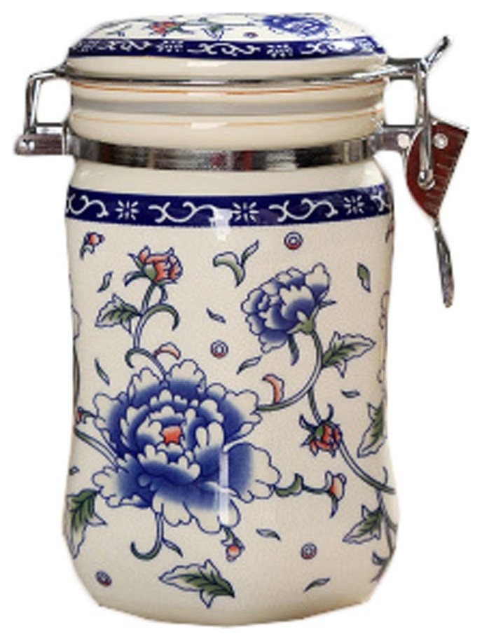 Exquisite Storage Jars Ceramic Pots Tea Coffee Canisters A08