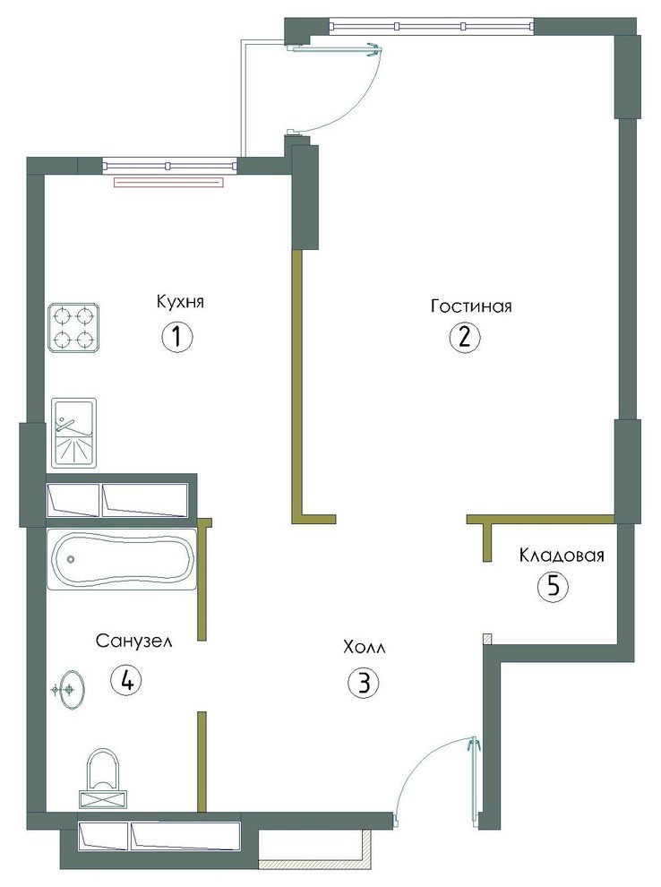 Современная однокомнатная квартира