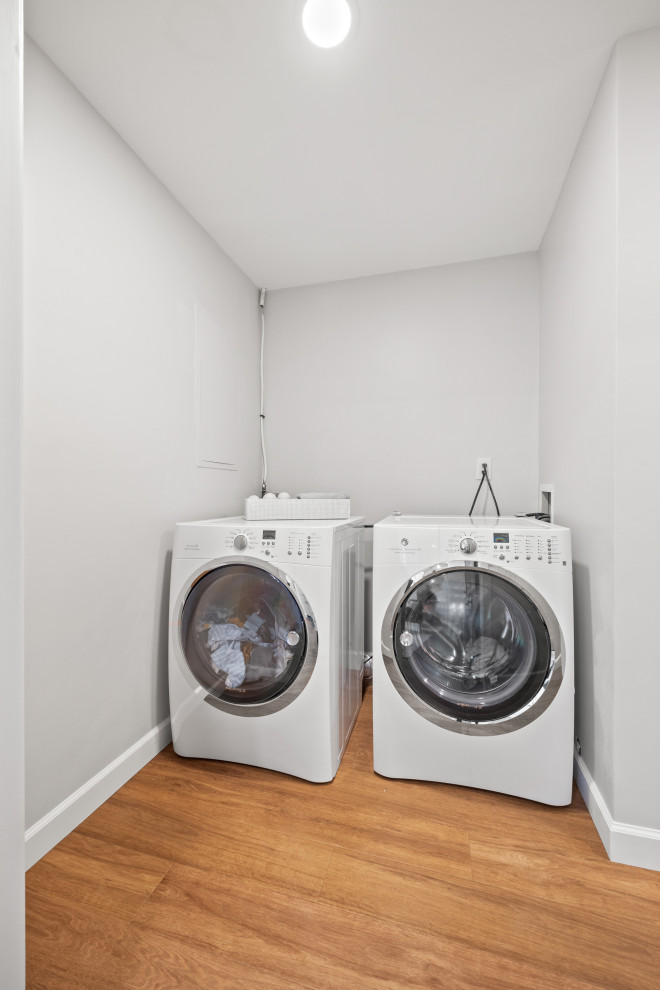 Compact Laundry Nook Under Sloped Ceiling - Utility Room - Charlotte ...