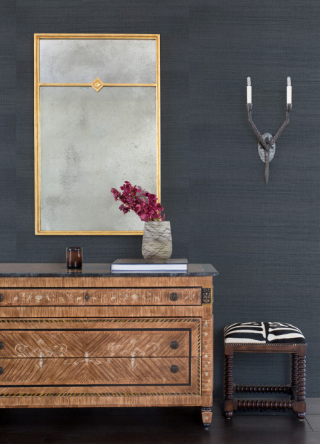 Victoria Indigo Sisal Wallpaper, Bolt - Transitional - Wallpaper - by ...