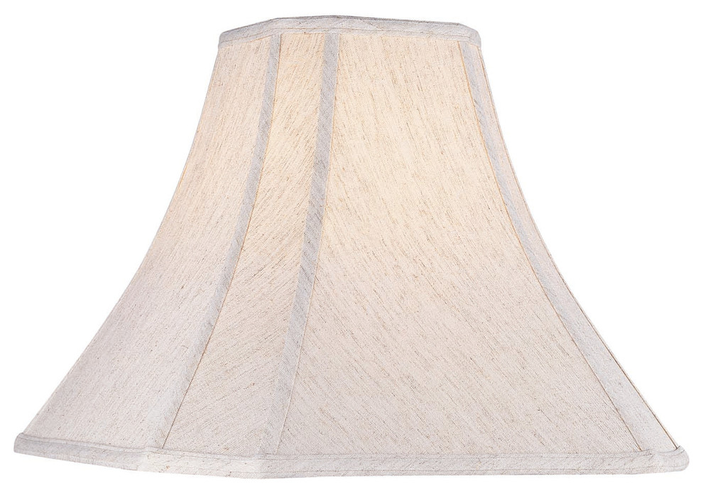 Lite Source CH1122-14 12"H Large Off-White Cut Corner Bell Shade - Off-White