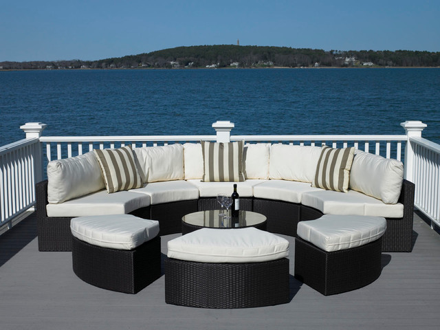 Circular Outdoor Sectional Daybed Contemporary Terrace