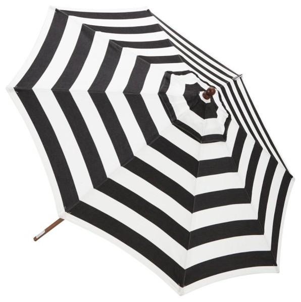 Sunbrella Round Umbrella, Awning Stripe