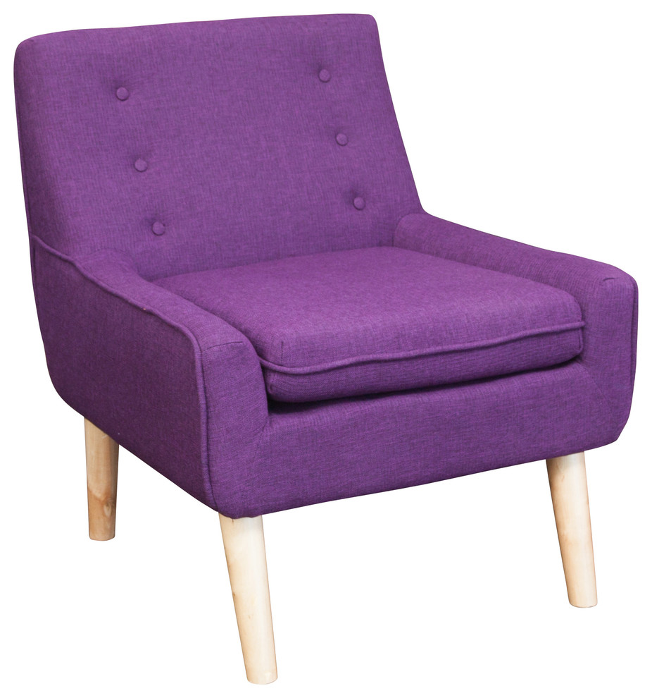 Brockston Fabric Accent Chair, Purple