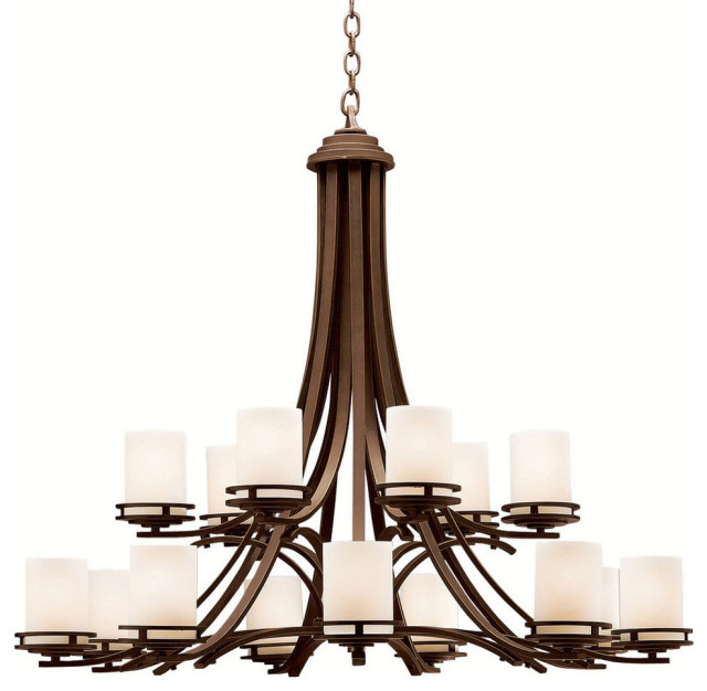 Hendrik Chandelier 15Light, Olde Bronze Craftsman Chandeliers by Lighting and Locks Houzz