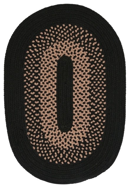 Madison Rug, Jet Black, 2'x8' Oval, 2'x8' Oval - Contemporary - Area ...