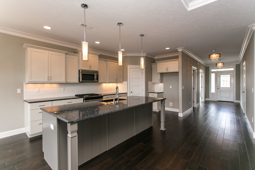 Example of a transitional kitchen design in Seattle