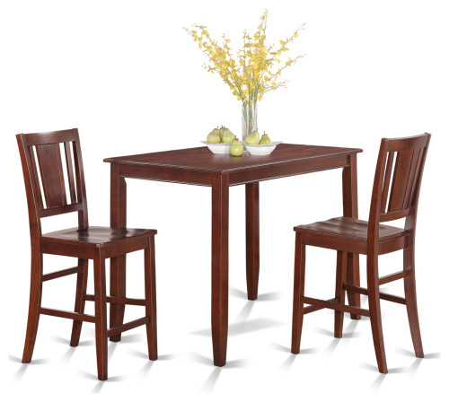 3 Pc Counter Height Table Set -Counter Height Table And 2 Counter Height Chairs