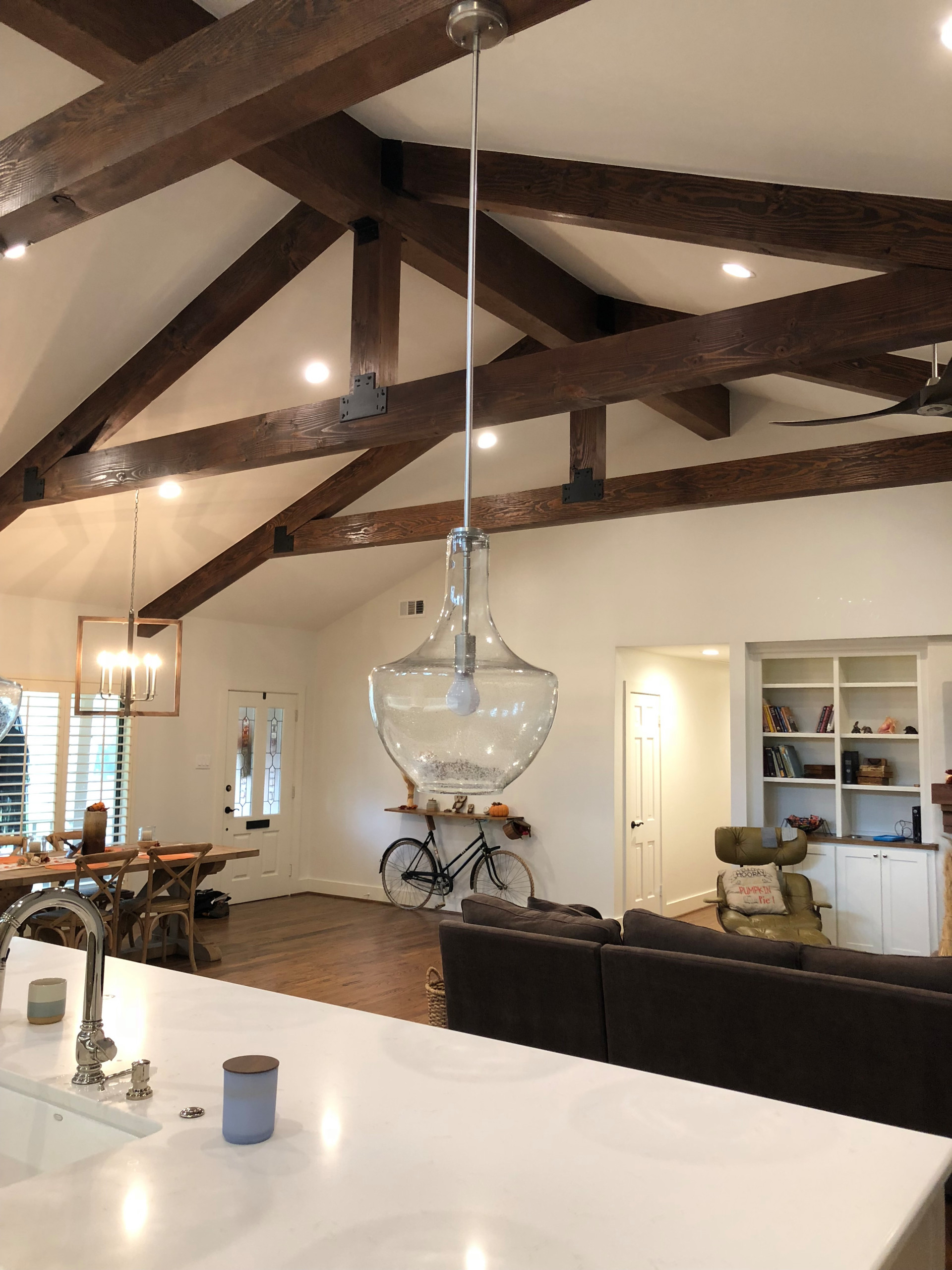 Lake Highlands Custom Home Remodel Kitchen Living Mud Room