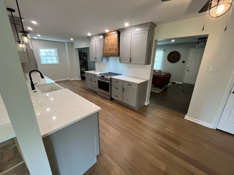 Luxury Plank Flooring kitchen Installation - Modern - Kitchen ...