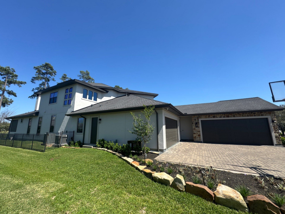Exterior Stucco Painting Project in Augusta Pines (Before and After)