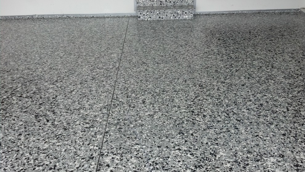 Epoxy Garage floor with large and small flake Other by Garage