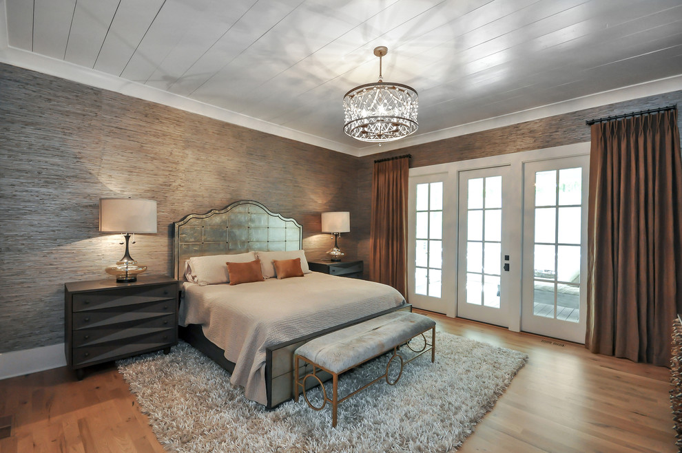 This is an example of a country bedroom in Atlanta.