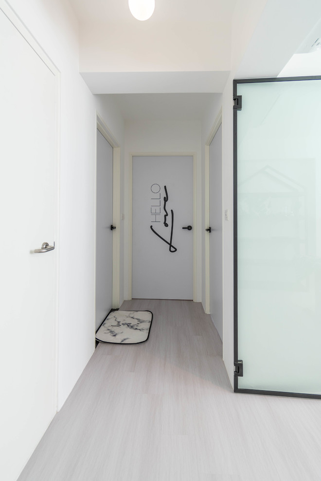 Scandinavian hallway in Singapore.