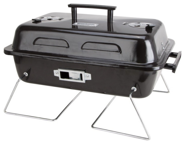 Omaha YS1082 Portable Charcoal Grill, Steel, Black - Contemporary ...