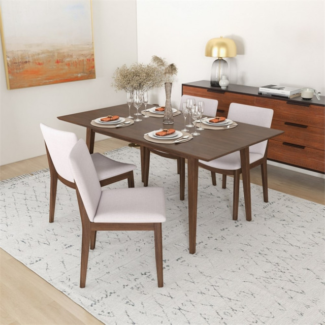 Dolores Mid Century Modern Kitchen Table and Chairs for 4 - Midcentury ...