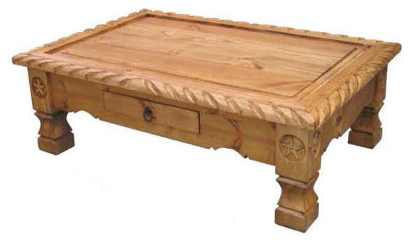 Rope Coffee Table With Star Details Southwestern Tables Rope Coffee Table With Star Details