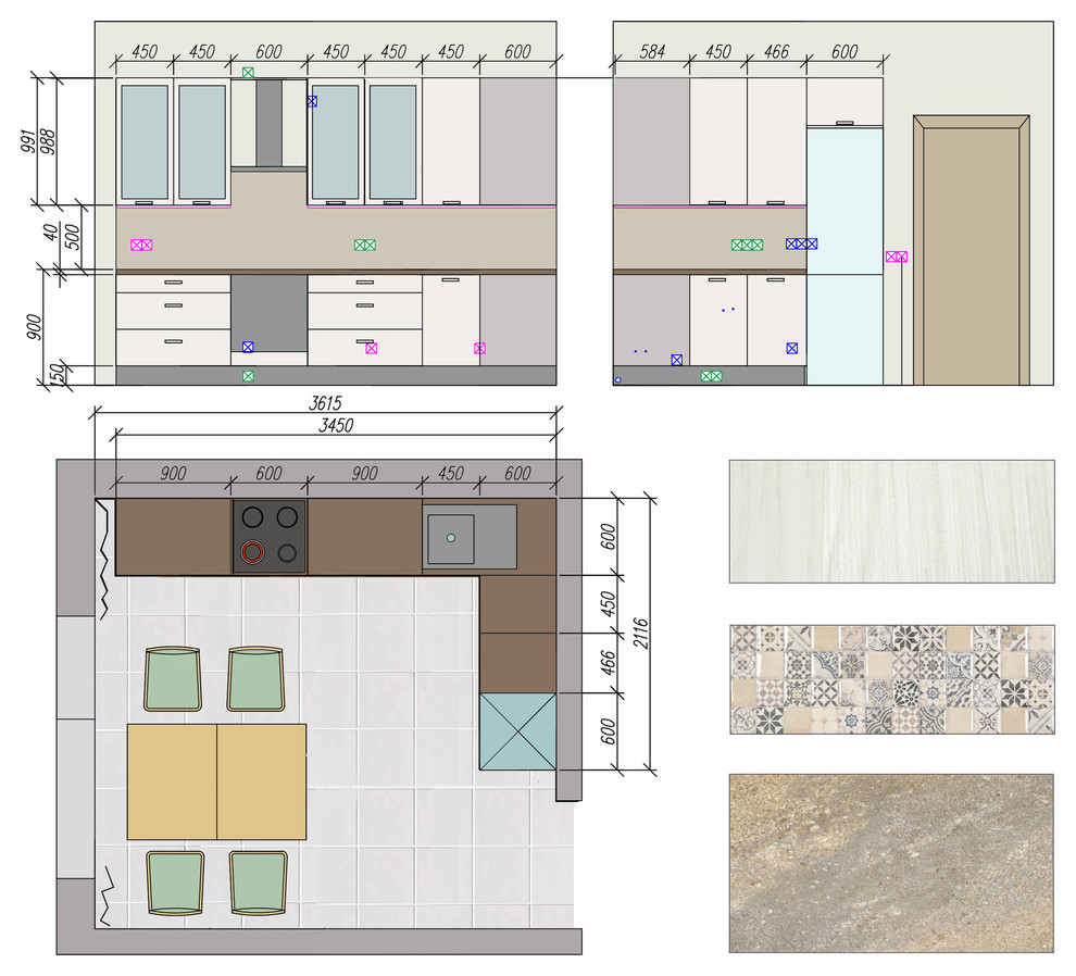 Кухня в ЖК "Ванино". Планировка