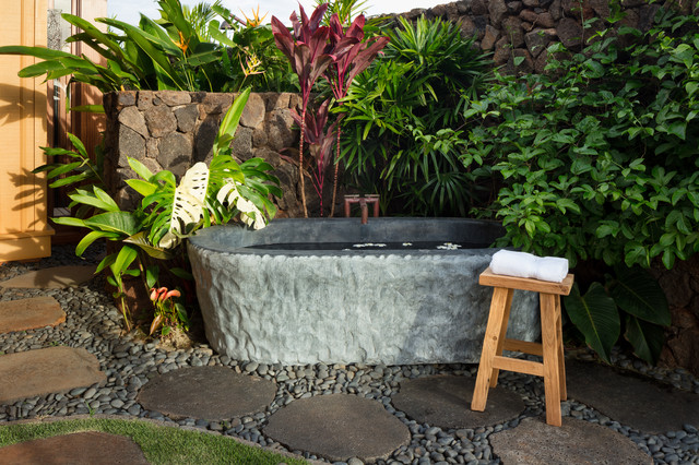 Outdoor Tub Kolonialstil Badezimmer Hawaii Von Pu