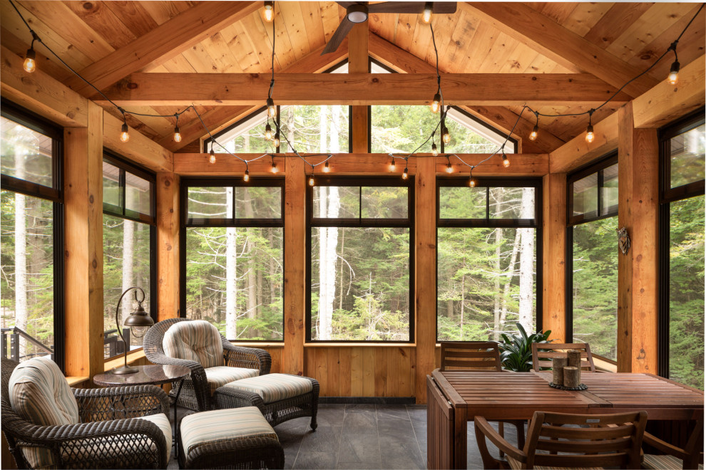 Inspiration for a traditional sunroom in Portland Maine.