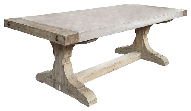 Dimond Home, Pirate Concrete and Wood Dining Table With ...