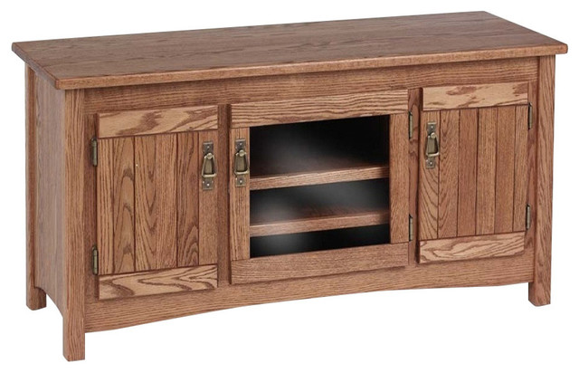 Mission Solid Wood Oak Tv Cabinet Tall 51 Autumn