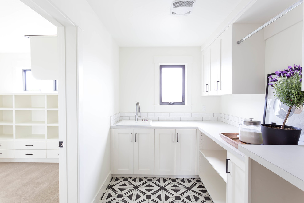 This is an example of a scandinavian laundry room in Boise.