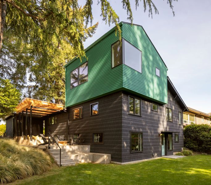 Example of a trendy exterior home design in Seattle
