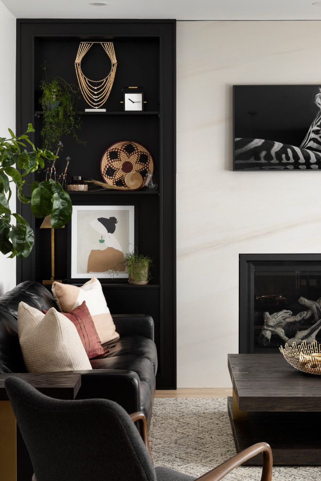 Modern Bohemian Main Floor Transformation - Modern - Living Room ...