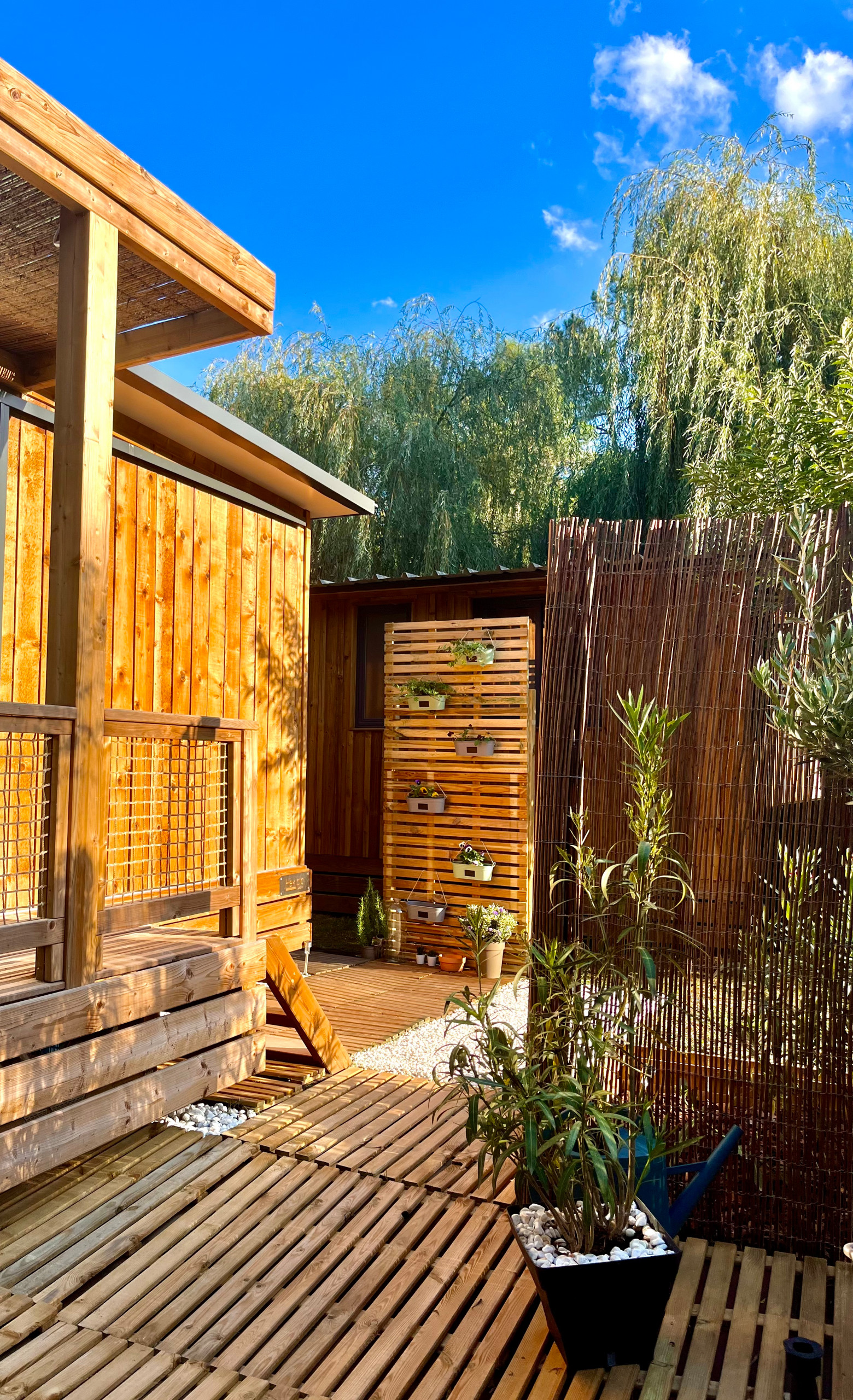 Aménagement extérieur & terrasse Chalet bois - Landes