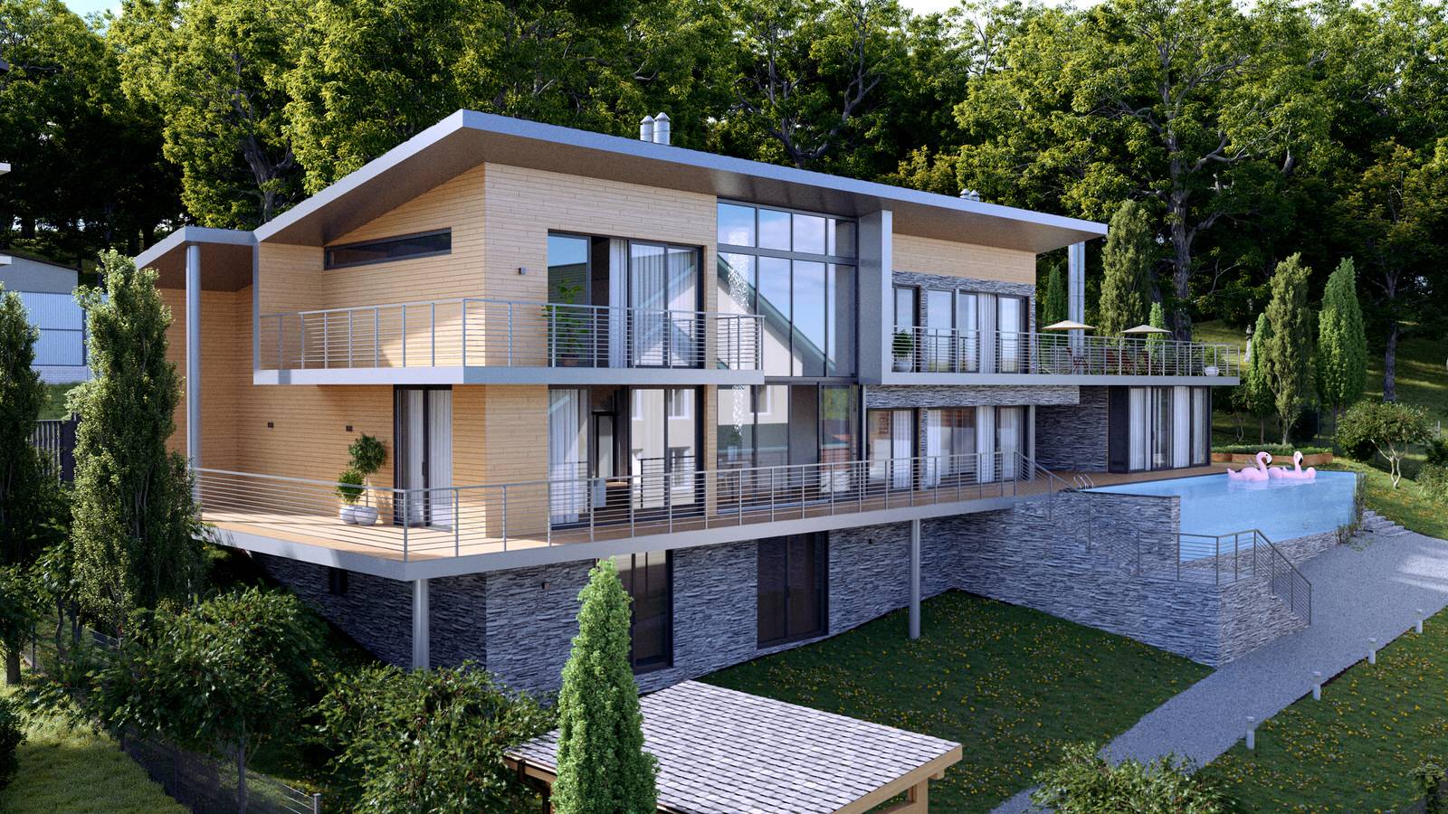 Проект дома в стиле шале в пгт. Красная Поляна г. Сочи