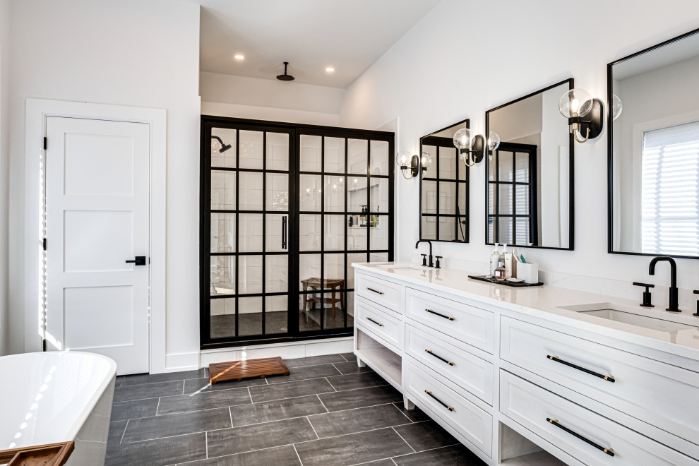 Inspiration for a transitional bathroom remodel in Denver