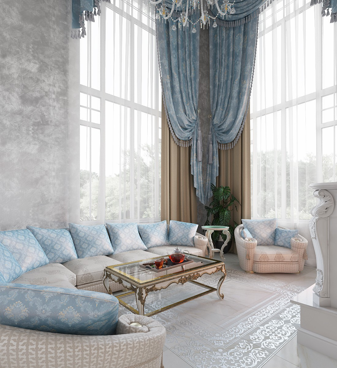 Дом в классическом стиле, посёлок Заостровье, Калининградская область