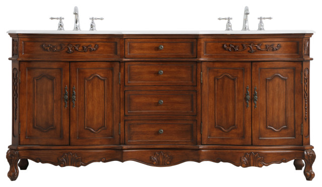 Elegant 72" Double Bathroom Vanity in Vintage Mint - Victorian ...