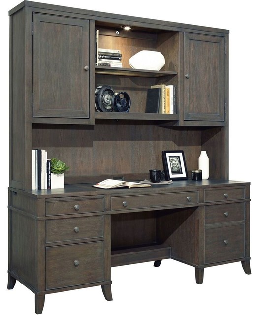 Hekman Urban Executive Credenza With Deck Transitional Desks