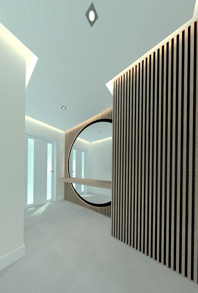 Идея дизайна: коридор в стиле неоклассика (современная классика)