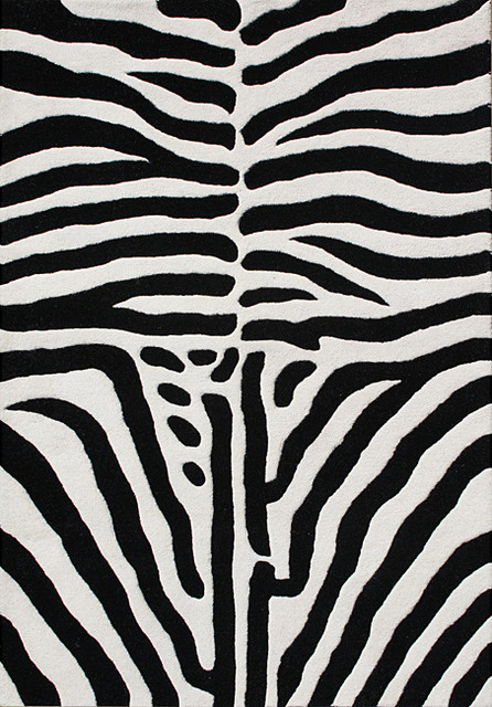 Hand-tufted Safari Black Wool Rug (8' x 10')