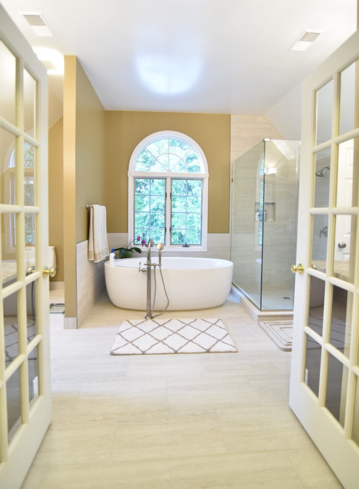 Example of a transitional bathroom design in DC Metro