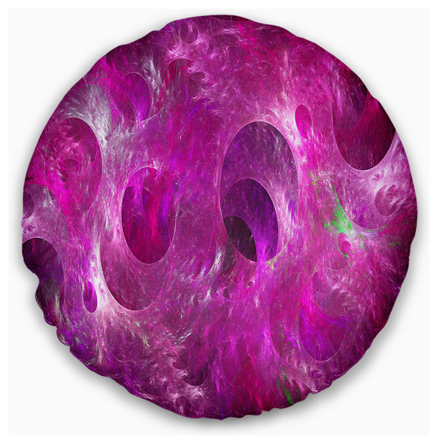 Dark Pink Fractal Glass Texture Abstract Throw Pillow