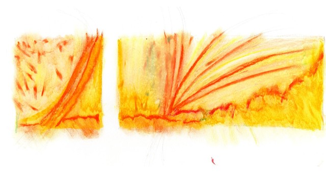 croquis aux pastels moderne-tableau-d-art