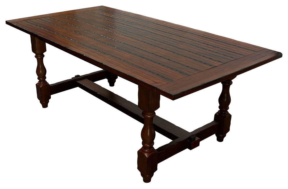 Hoover Walnut Color Dining Table Traditional Dining Tables by
