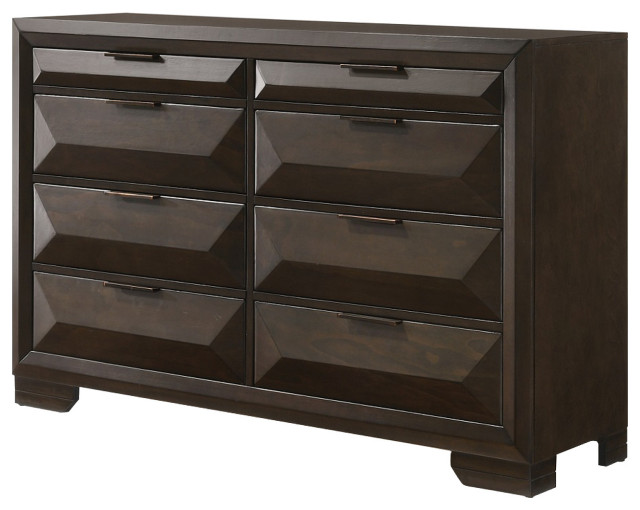 Wooden 8-drawer Dresser, Espresso - Transitional - Dressers - by Simple ...