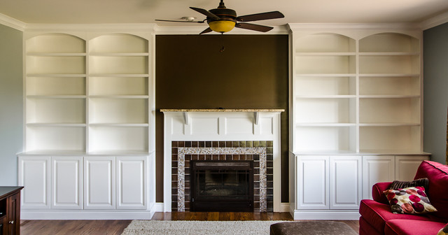 Built-ins around Fireplace - Traditional - Living Room - Detroit - by Labra Design Build