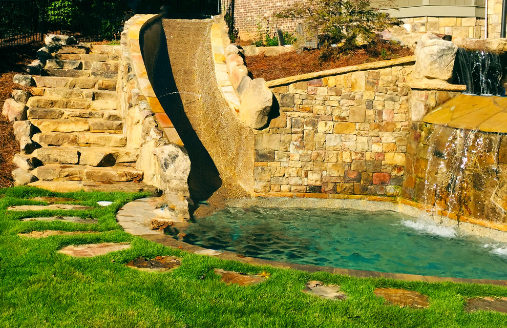 Inspiration for a rustic home design remodel in Atlanta
